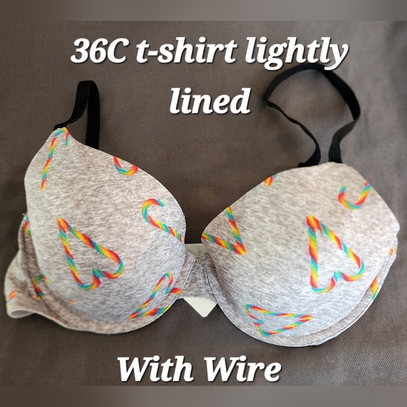 VS Pink Sz 36C T-Shirt Lightly Lined Bra NWT - Picture 1 of 2